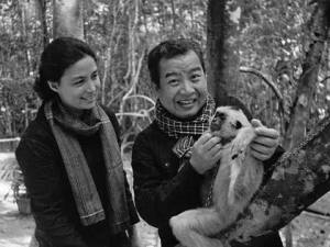 King Norodom Sihanouk and Queen Monineath Sihanouk during their coalition with the Khmer Rouge revolution in the forest. Photo courtesy: Facebook